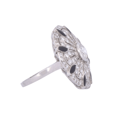 Bague Marguerite en platine et diamants - Castafiore