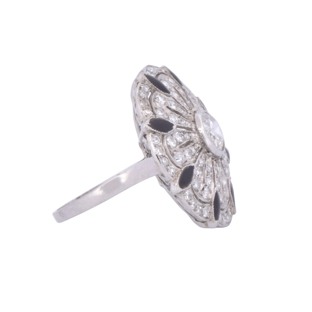 Bague Marguerite en platine et diamants - Castafiore