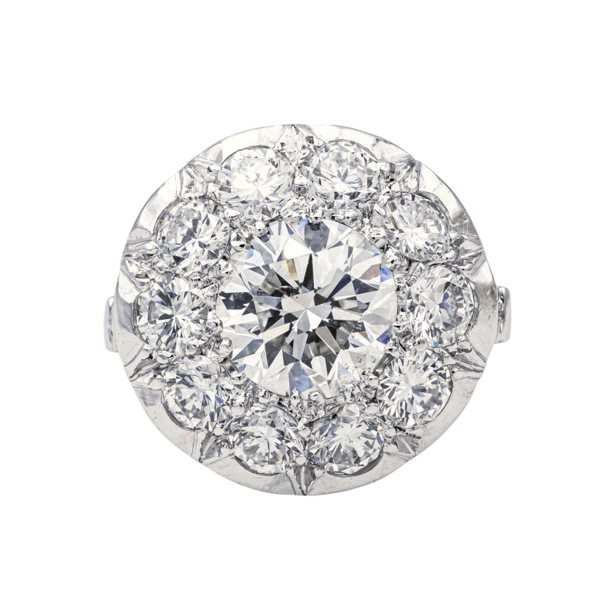 Bague Marguerite en platine et diamants - Castafiore
