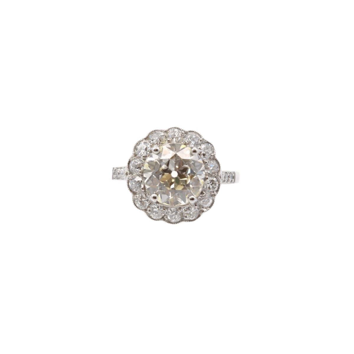 Bague Marguerite en platine et diamants - Castafiore