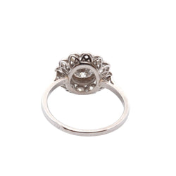 Bague Marguerite en platine et diamants - Castafiore