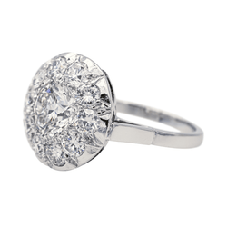 Bague Marguerite en platine et diamants - Castafiore