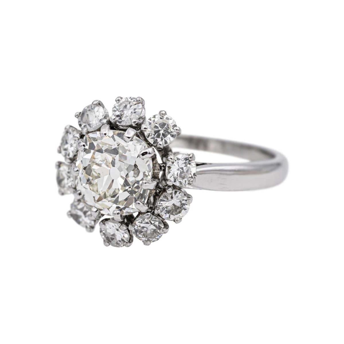 Bague Marguerite en platine et diamants - Castafiore