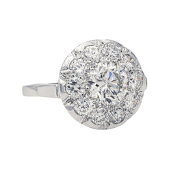 Bague Marguerite en platine et diamants - Castafiore