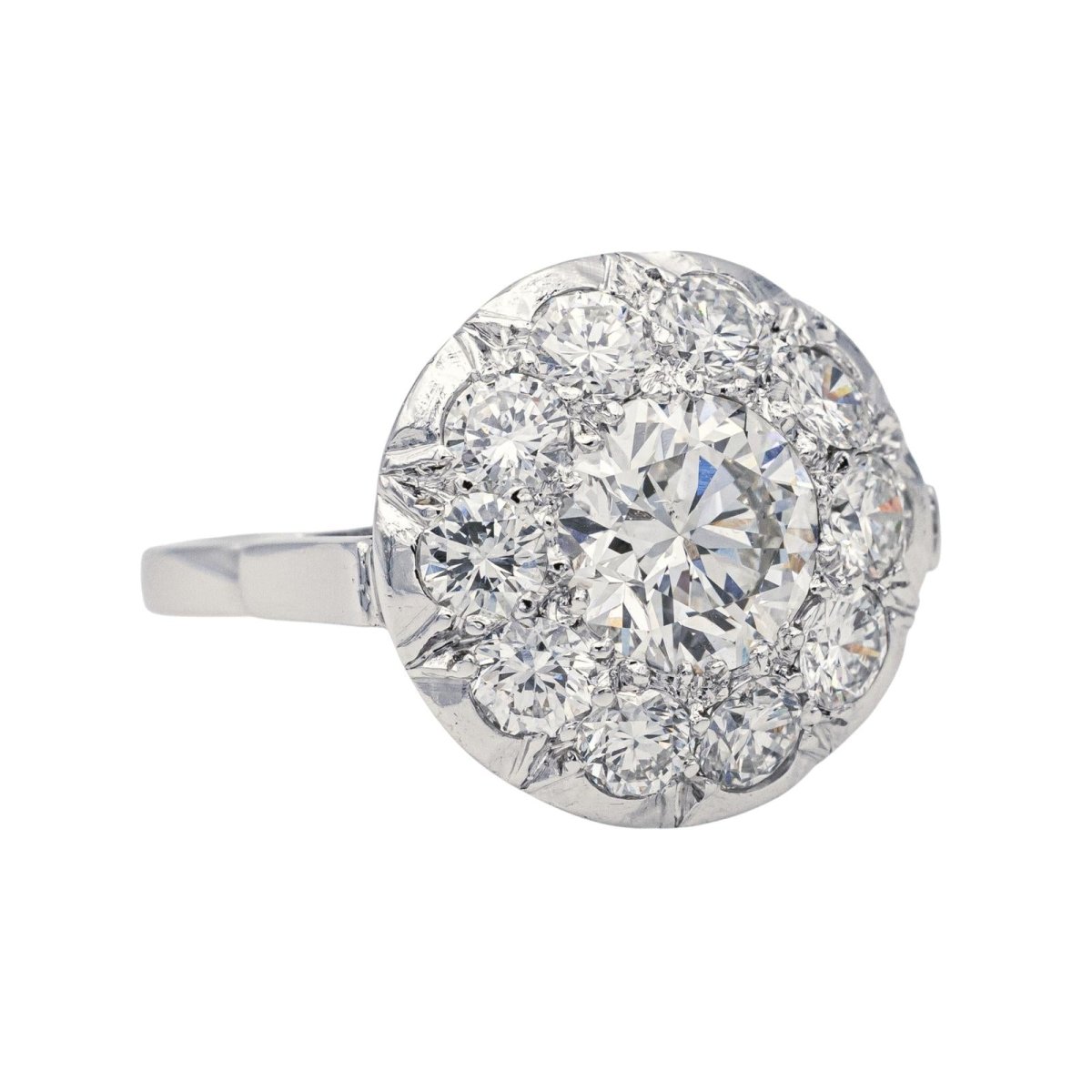 Bague Marguerite en platine et diamants - Castafiore
