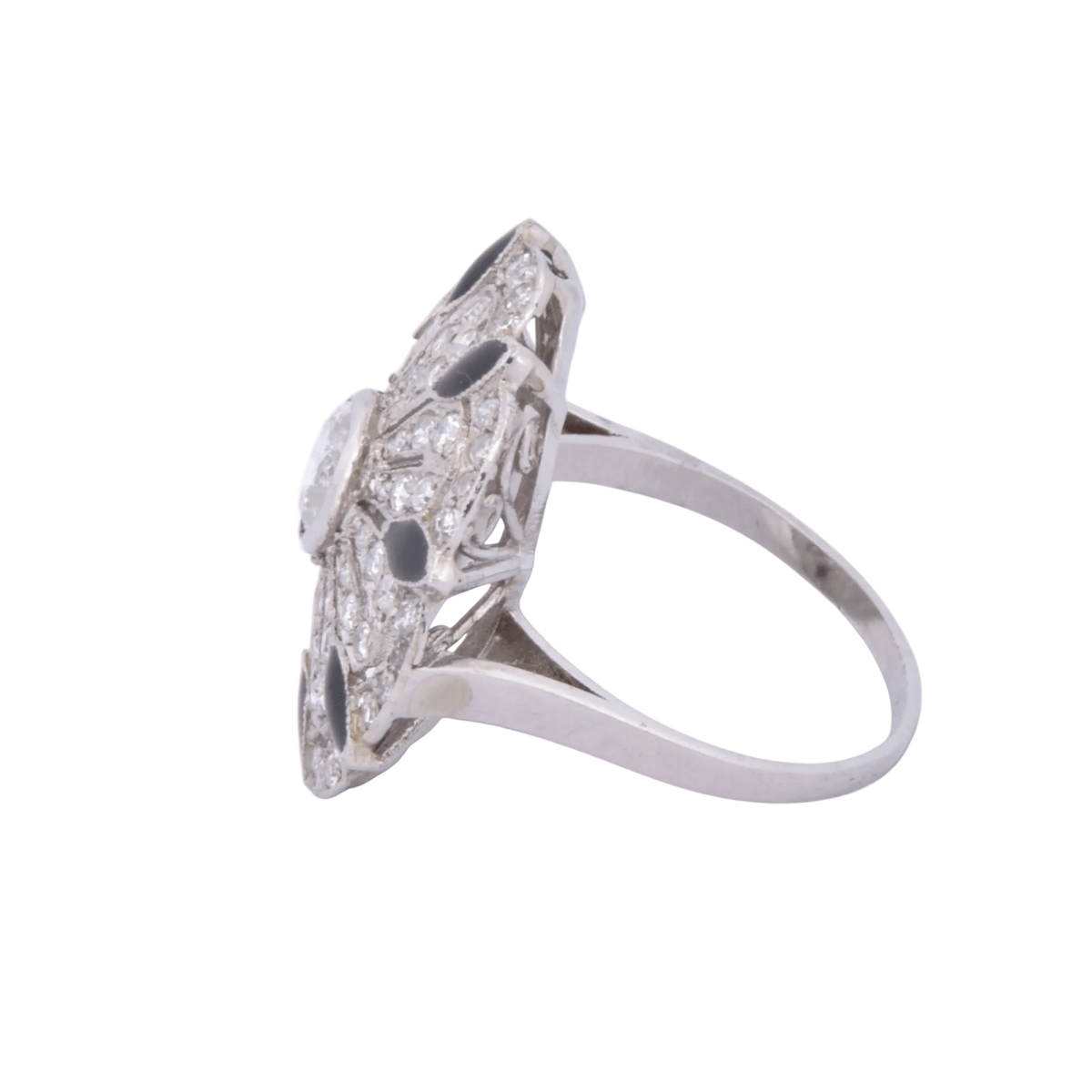 Bague Marguerite en platine et diamants - Castafiore