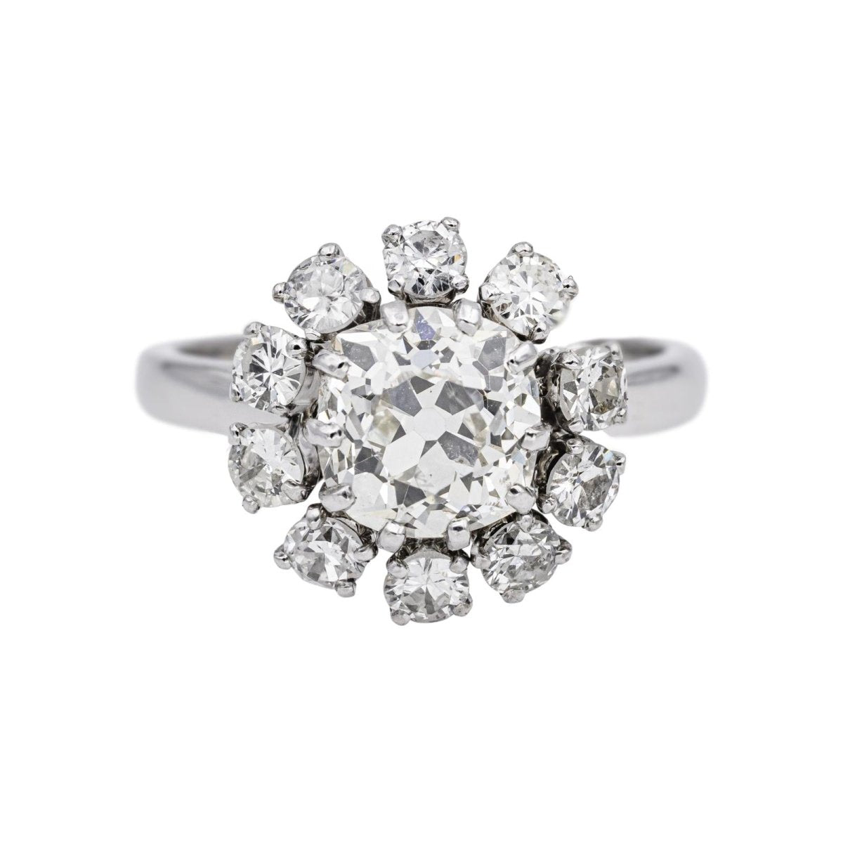 Bague Marguerite en platine et diamants - Castafiore