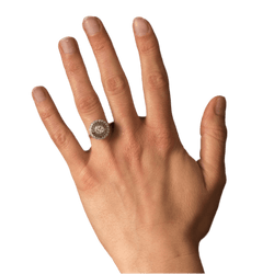 Bague Marguerite en platine et diamants - Castafiore