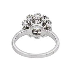 Bague Marguerite en platine et diamants - Castafiore