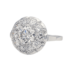 Bague Marguerite en platine et diamants - Castafiore