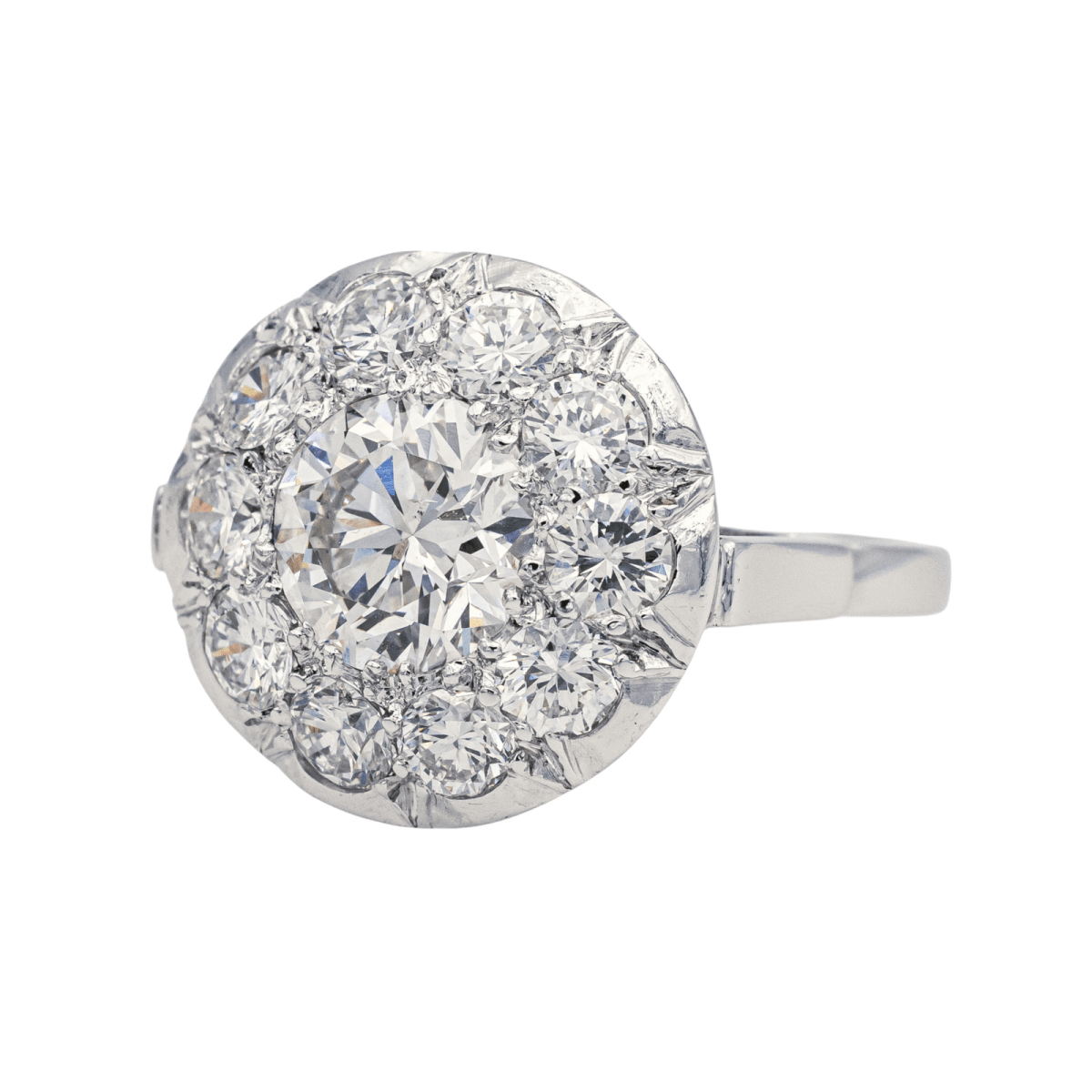 Bague Marguerite en platine et diamants - Castafiore