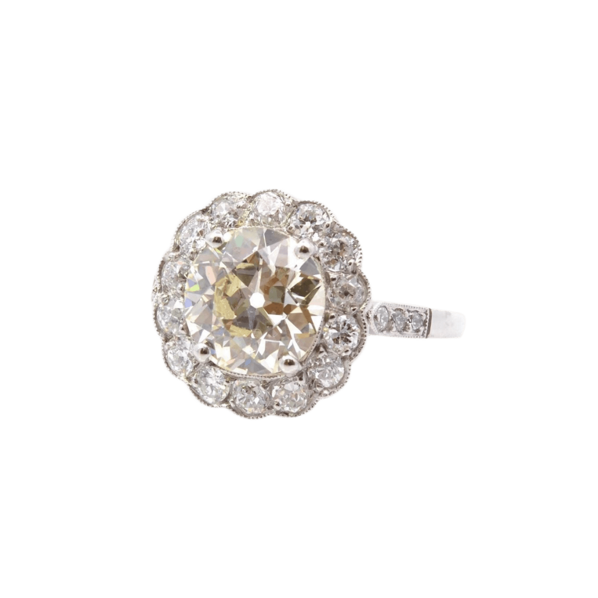 Bague Marguerite en platine et diamants - Castafiore