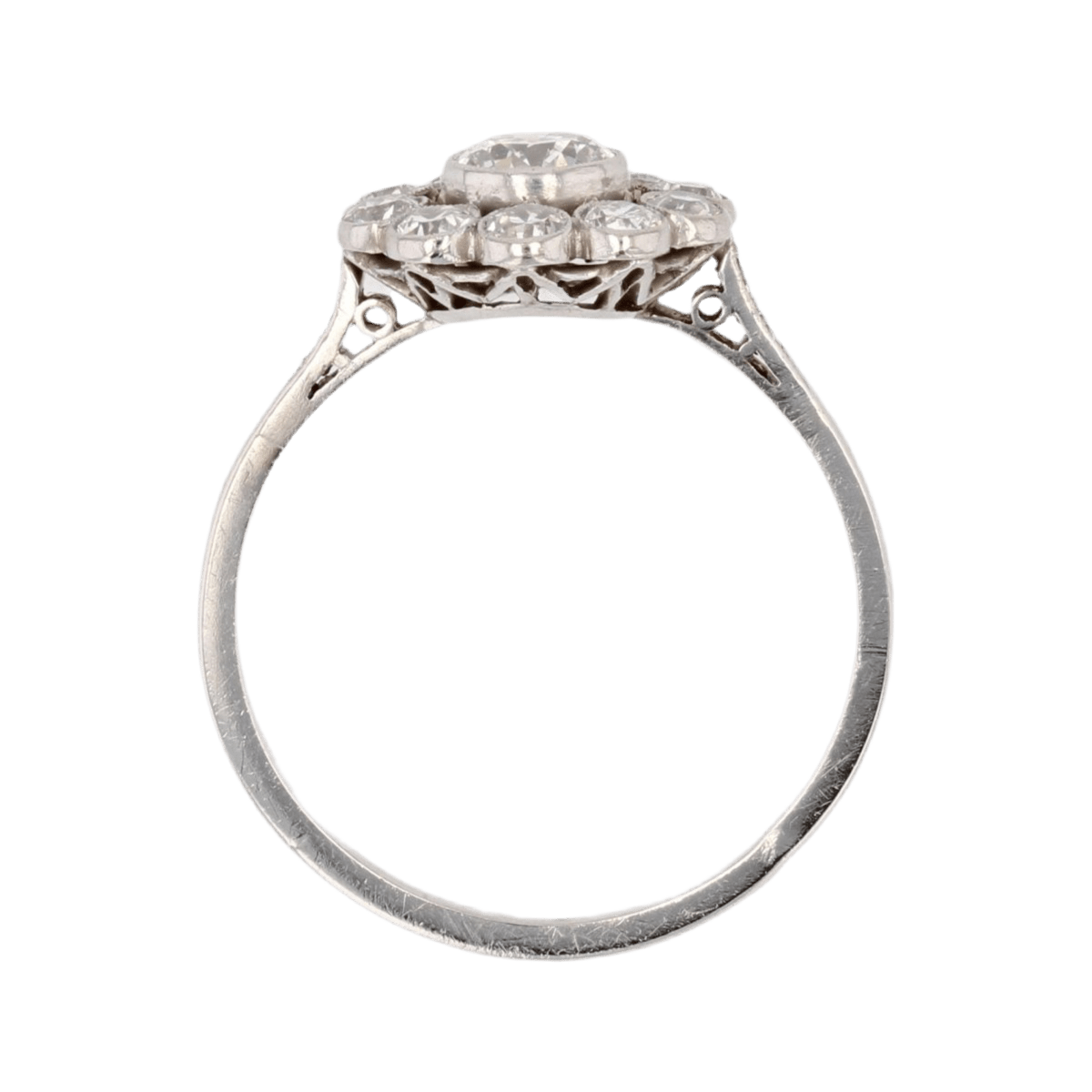 Bague Marguerite en platine et diamants - Castafiore