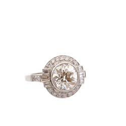 Bague Marguerite en platine et diamants - Castafiore