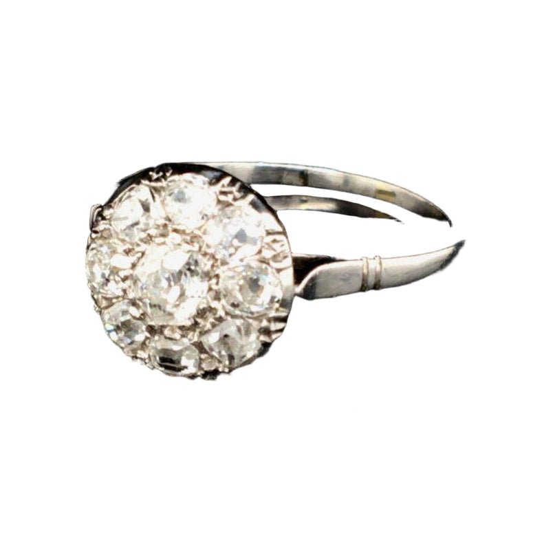 Bague Marguerite en platine et diamants - Castafiore