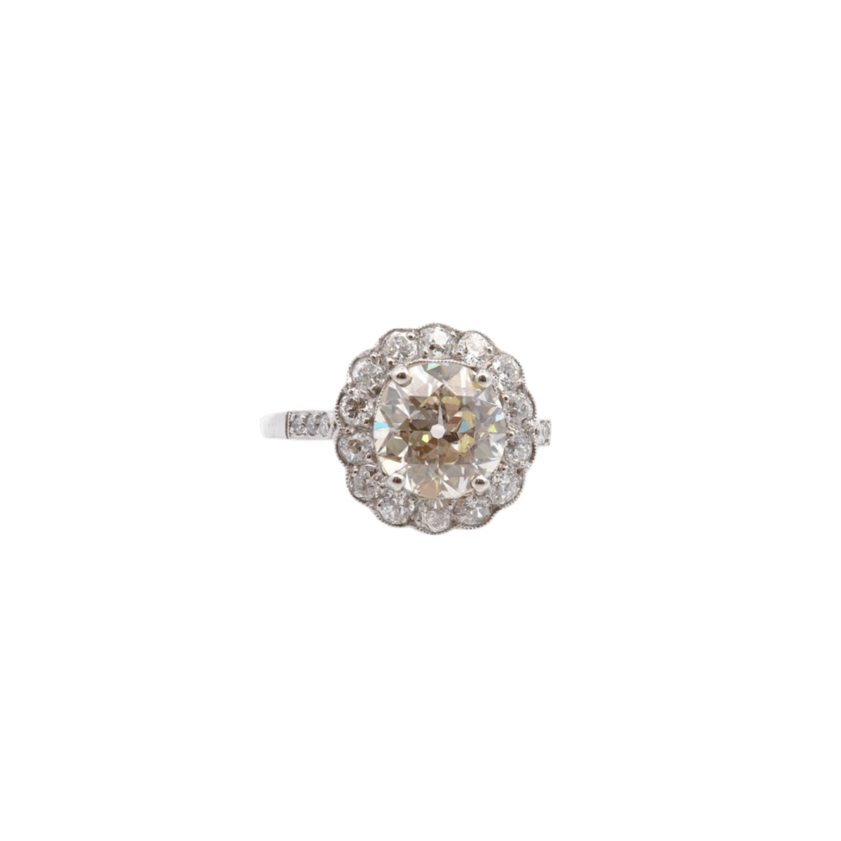 Bague Marguerite en platine et diamants - Castafiore