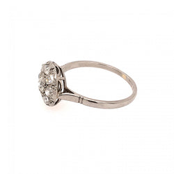 Bague Marguerite en platine et diamants - Castafiore