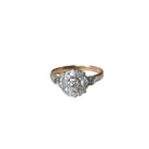 Bague Marguerite en platine, or rose et diamants - Castafiore