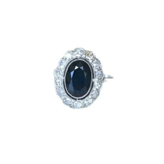 Bague Marguerite en saphir et diamants - Castafiore