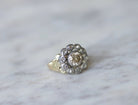 Bague marguerite or, argent, diamants - Castafiore