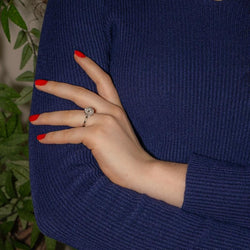 Bague Marguerite Or blanc Diamant - Castafiore