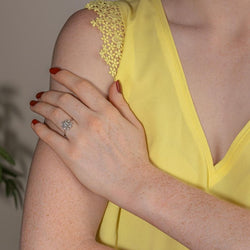 Bague Marguerite Or blanc Diamant - Castafiore