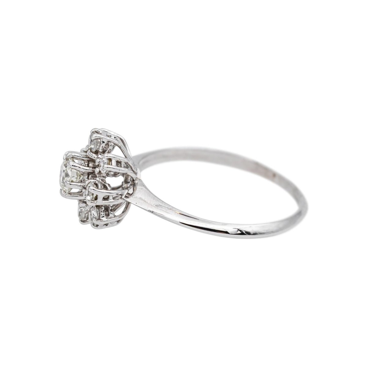 Bague Marguerite Or blanc Diamant - Castafiore