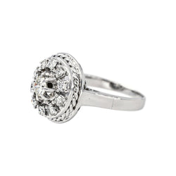 Bague Marguerite Or blanc Diamant - Castafiore