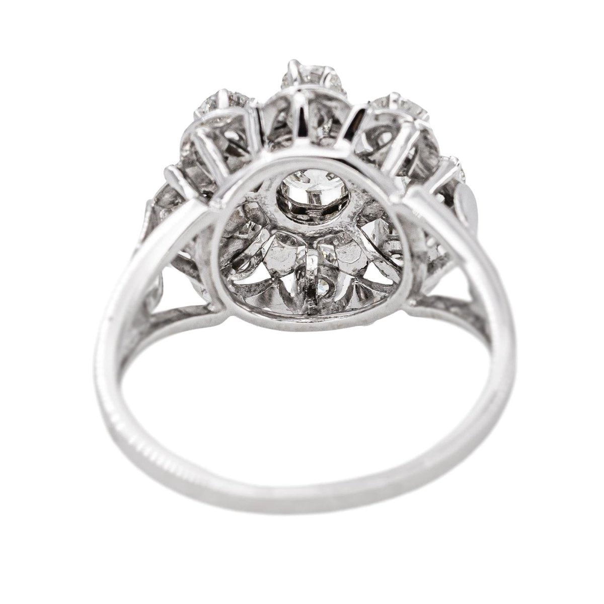 Bague Marguerite Or blanc Diamant - Castafiore