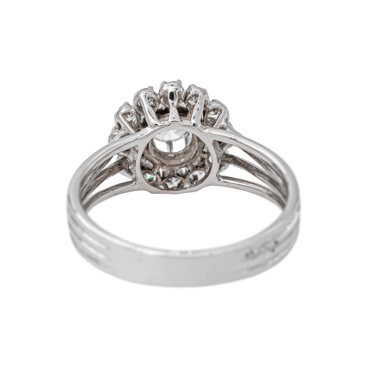 Bague Marguerite Or blanc Diamant - Castafiore