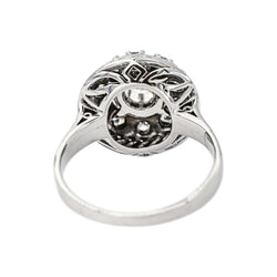 Bague Marguerite Or blanc Diamant - Castafiore