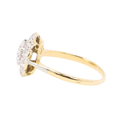 Bague marguerite or jaune diamant 0,8 carat - Castafiore