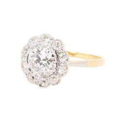 Bague marguerite or jaune diamant 0,8 carat - Castafiore