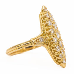 Bague Marguerite Or jaune Diamant - Castafiore