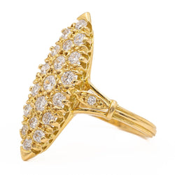 Bague Marguerite Or jaune Diamant - Castafiore