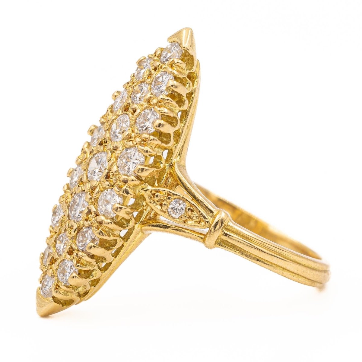 Bague Marguerite Or jaune Diamant - Castafiore