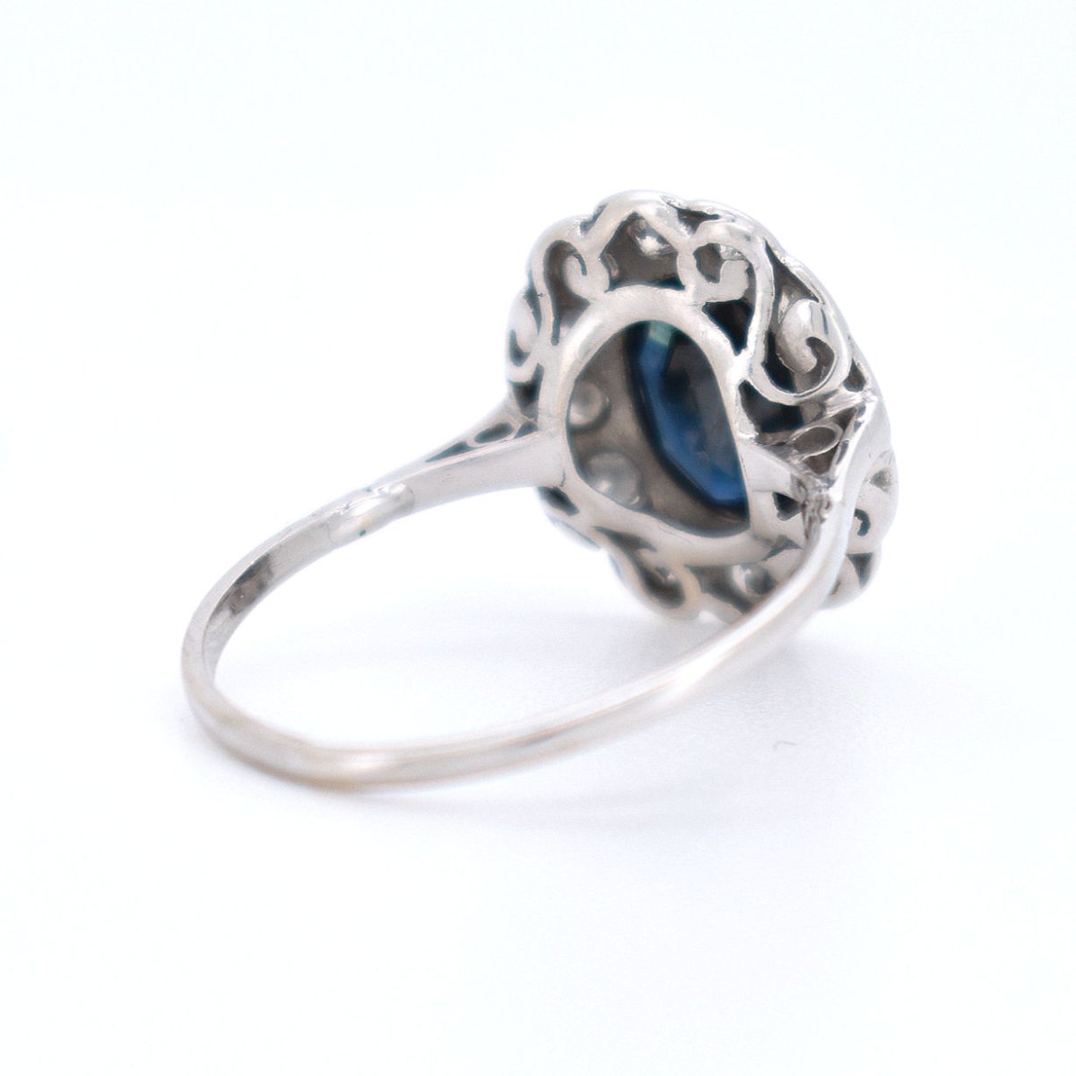 Bague Marguerite Or Saphir et Diamants - Art Déco - Castafiore