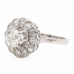 Bague Marguerite Platine Diamant - Castafiore