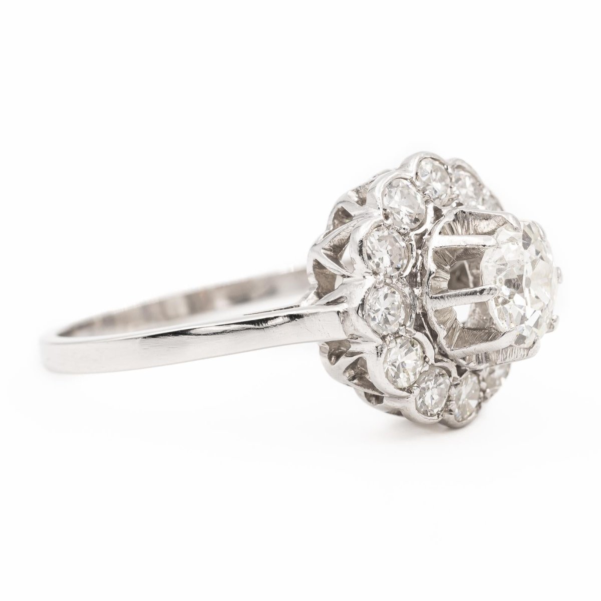 Bague Marguerite Platine Diamant - Castafiore