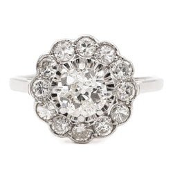 Bague Marguerite Platine Diamant - Castafiore