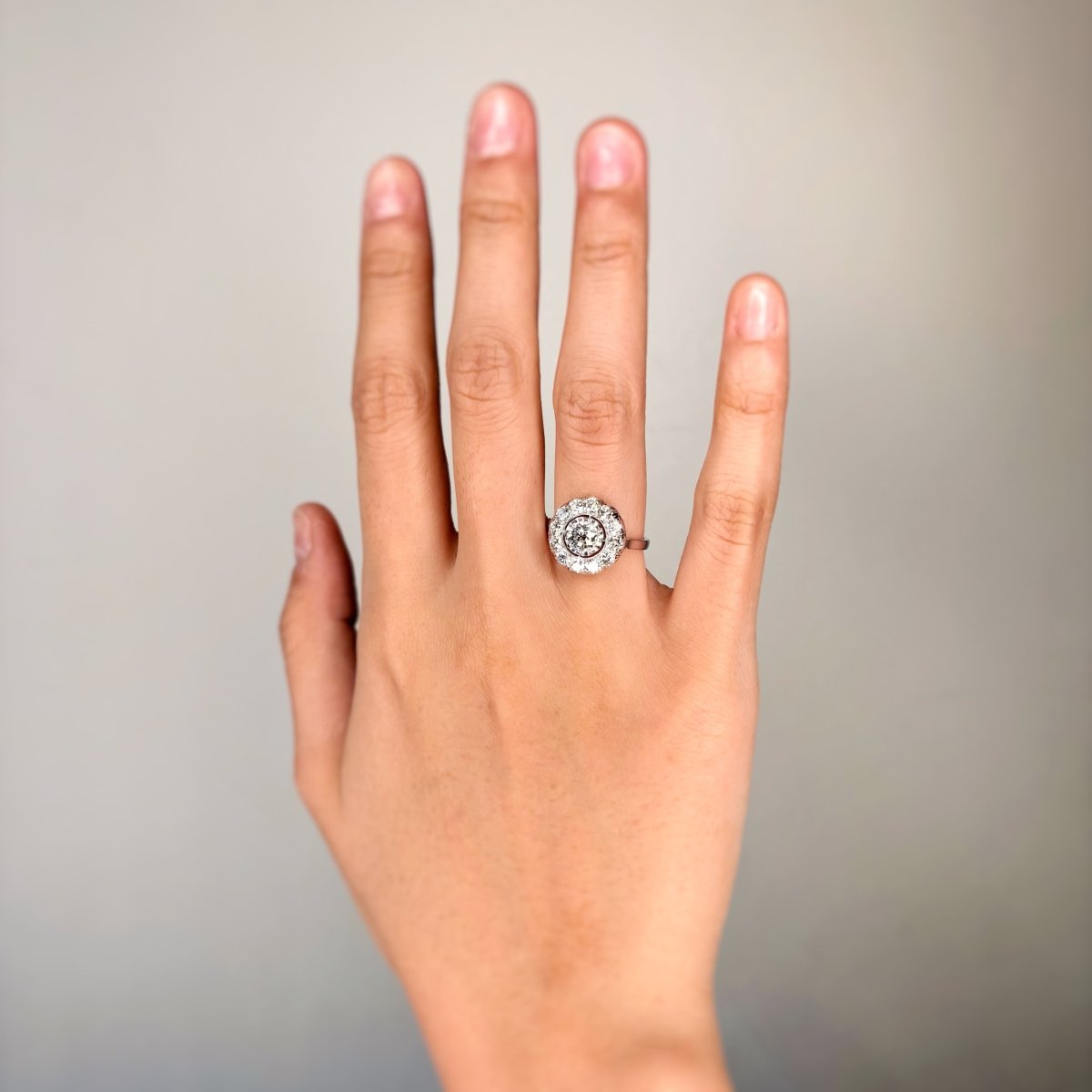 Bague Marguerite - Platine & Diamants - Castafiore