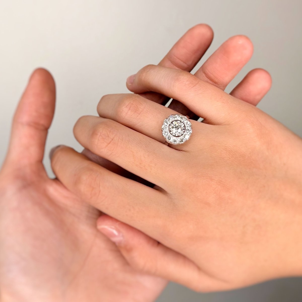 Bague Marguerite - Platine & Diamants - Castafiore