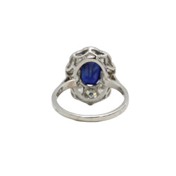 Bague Marguerite - Platine, Diamants & Saphir - Castafiore