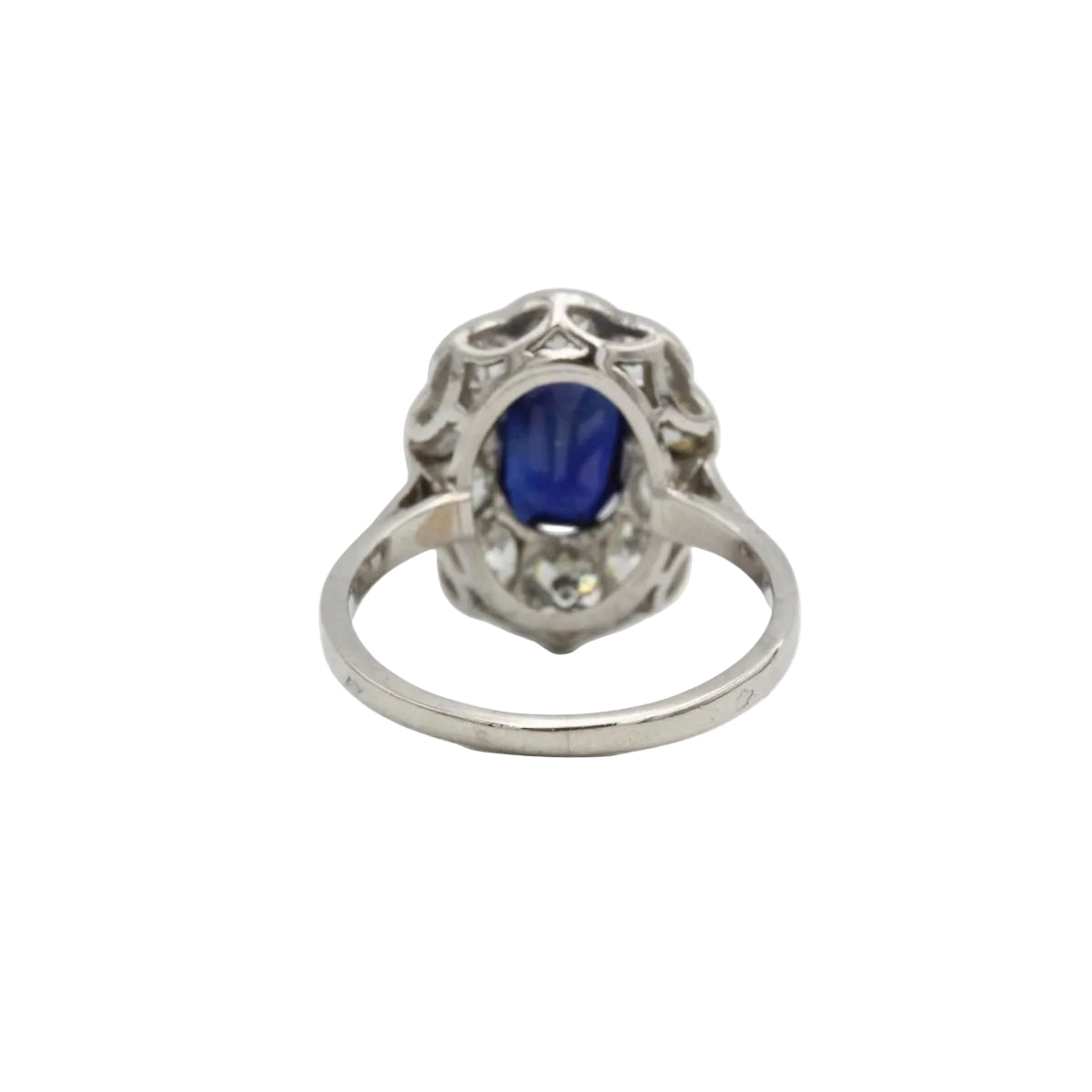 Bague Marguerite - Platine, Diamants & Saphir - Castafiore