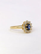 Bague marguerite saphir diamants - Castafiore