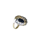 Bague marguerite saphir entourage diamants - Castafiore