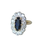 Bague marguerite saphir entourage diamants - Castafiore