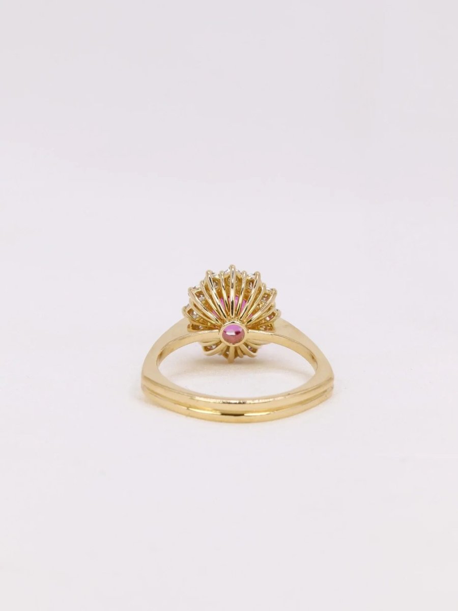 Bague marguerite saphir rose 1,3 ct - Castafiore