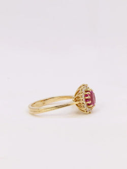 Bague marguerite saphir rose 1,3 ct - Castafiore