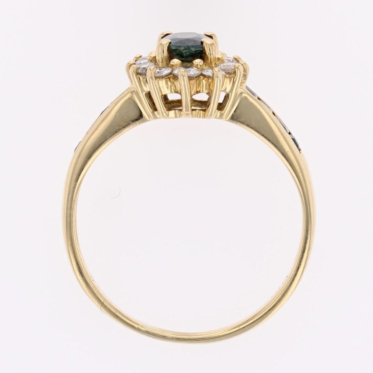 Bague marguerite saphirs diamants et saphirs calibrés - Castafiore